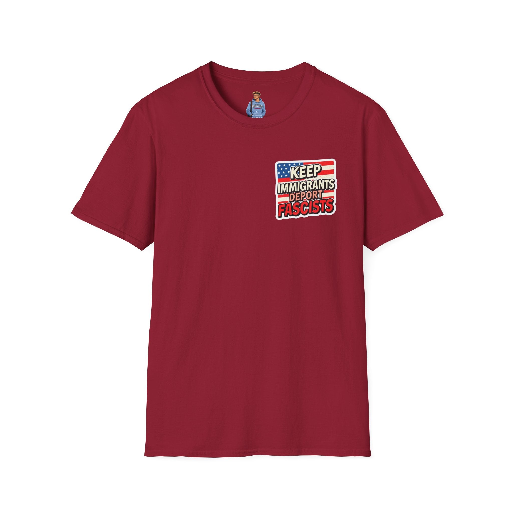 Keep Immigrants Deport Fascists Unisex Softstyle T-Shirt