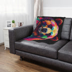 Fractal Bear Microfiber Blanket