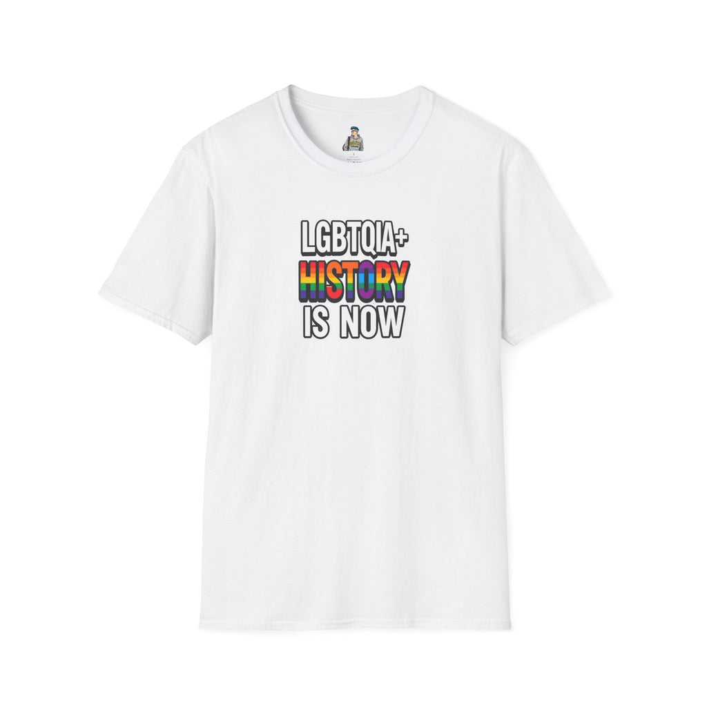 LGBTQIA+ History Is Now Unisex Softstyle T-Shirt