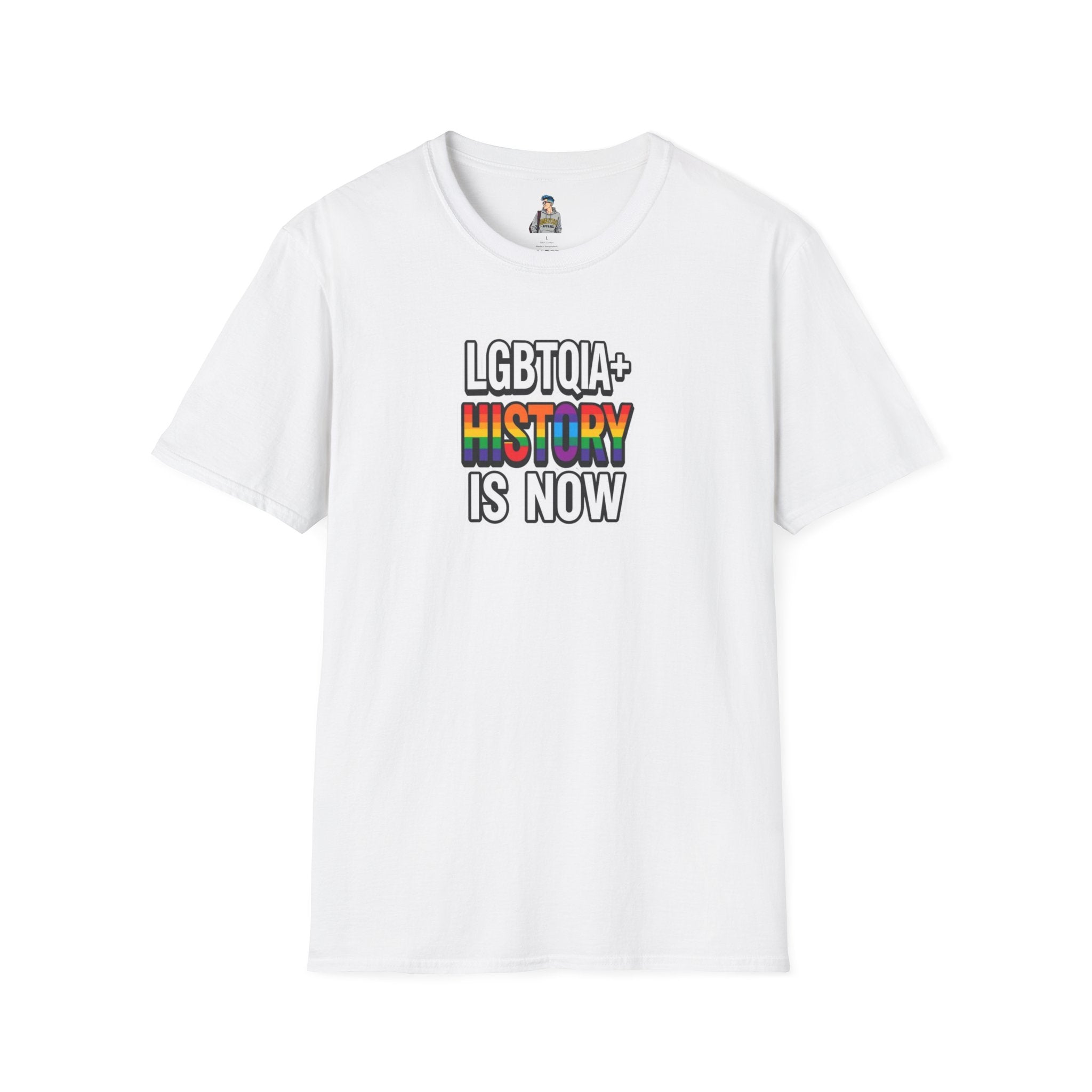 LGBTQIA+ History Is Now Unisex Softstyle T-Shirt