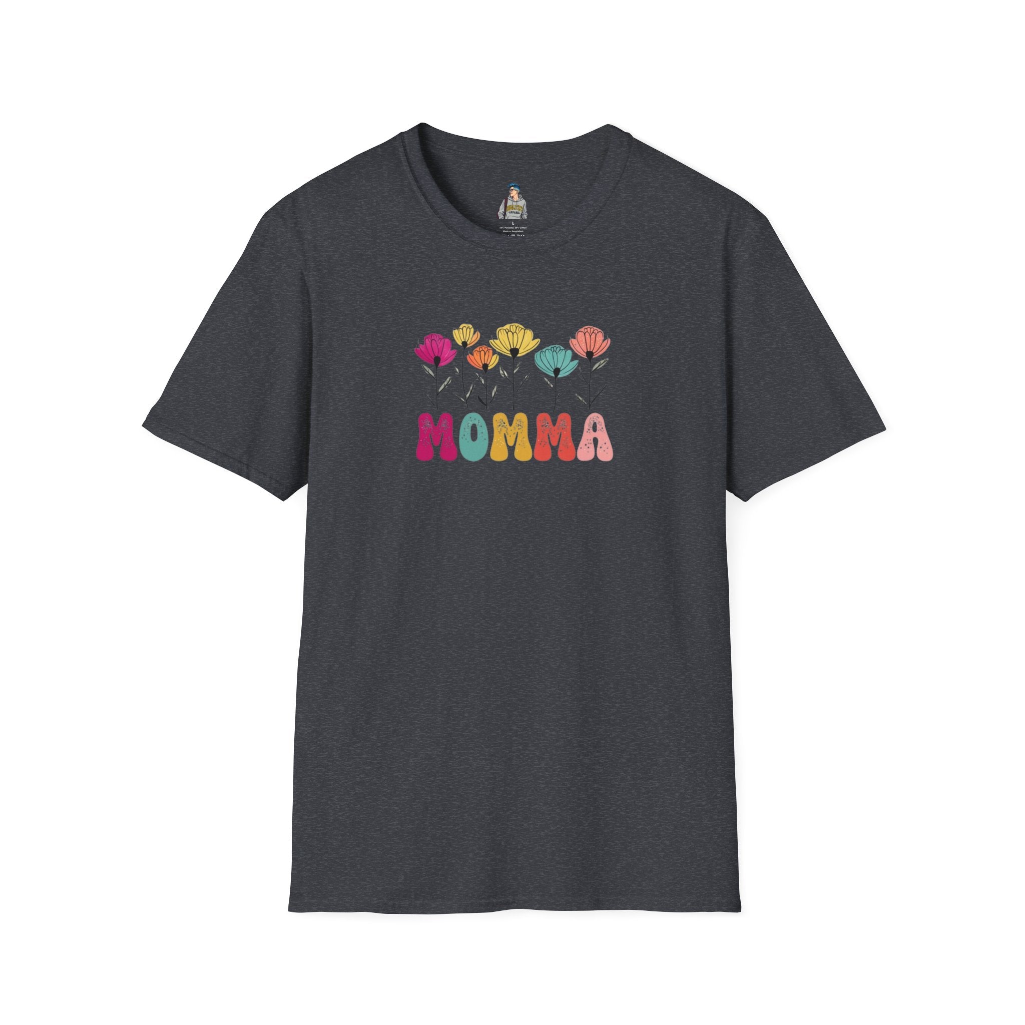 Floral 'Momma' Unisex Softstyle T-Shirt - Perfect for Mother's Day & Everyday Wear