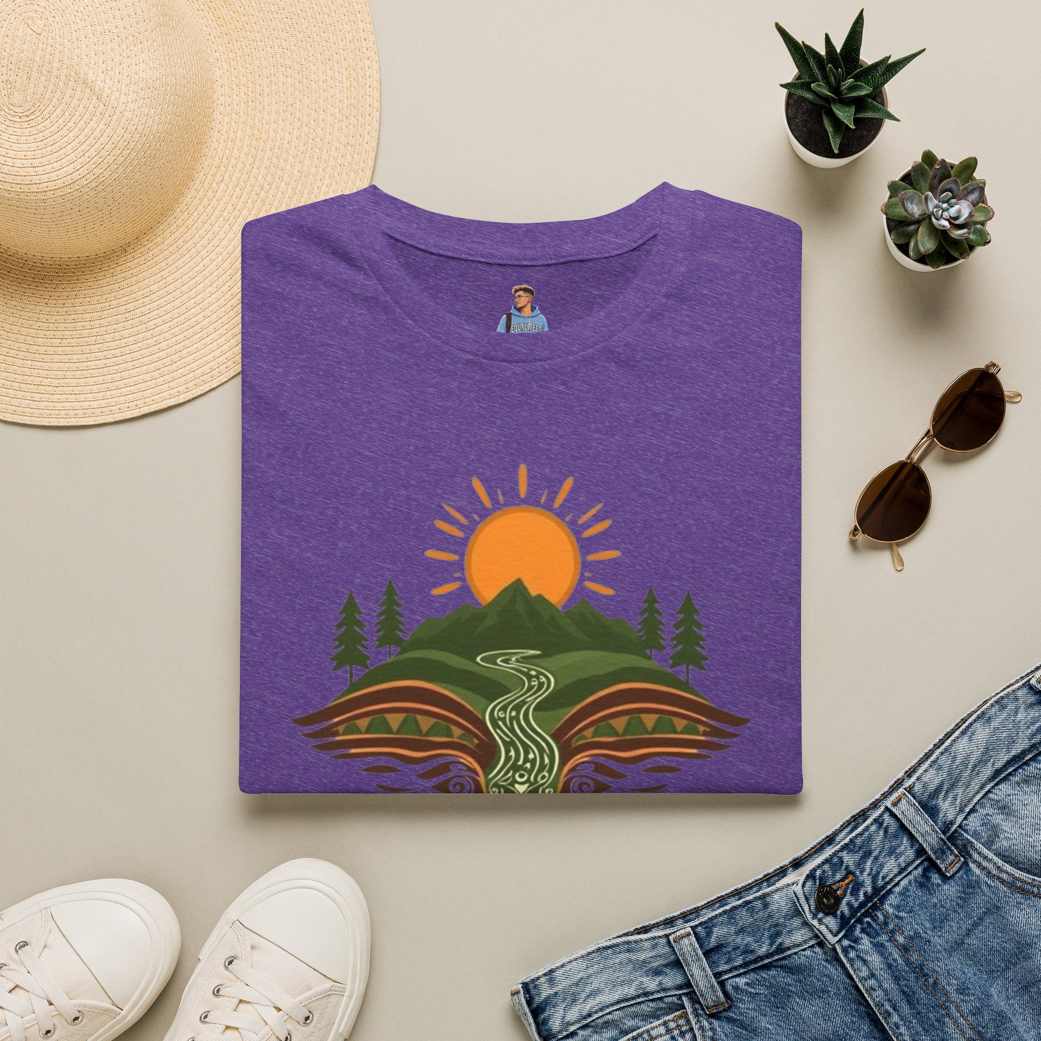 Mountain Scene Unisex Softstyle T-shirt