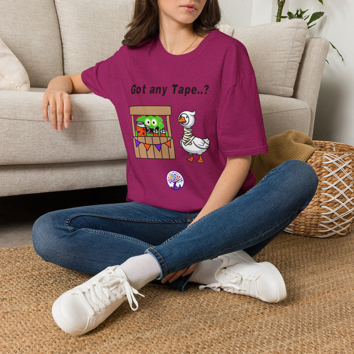 Got any Tape..? Funny Goose & Frog Market T-Shirt — Cute Animal Humor Tee