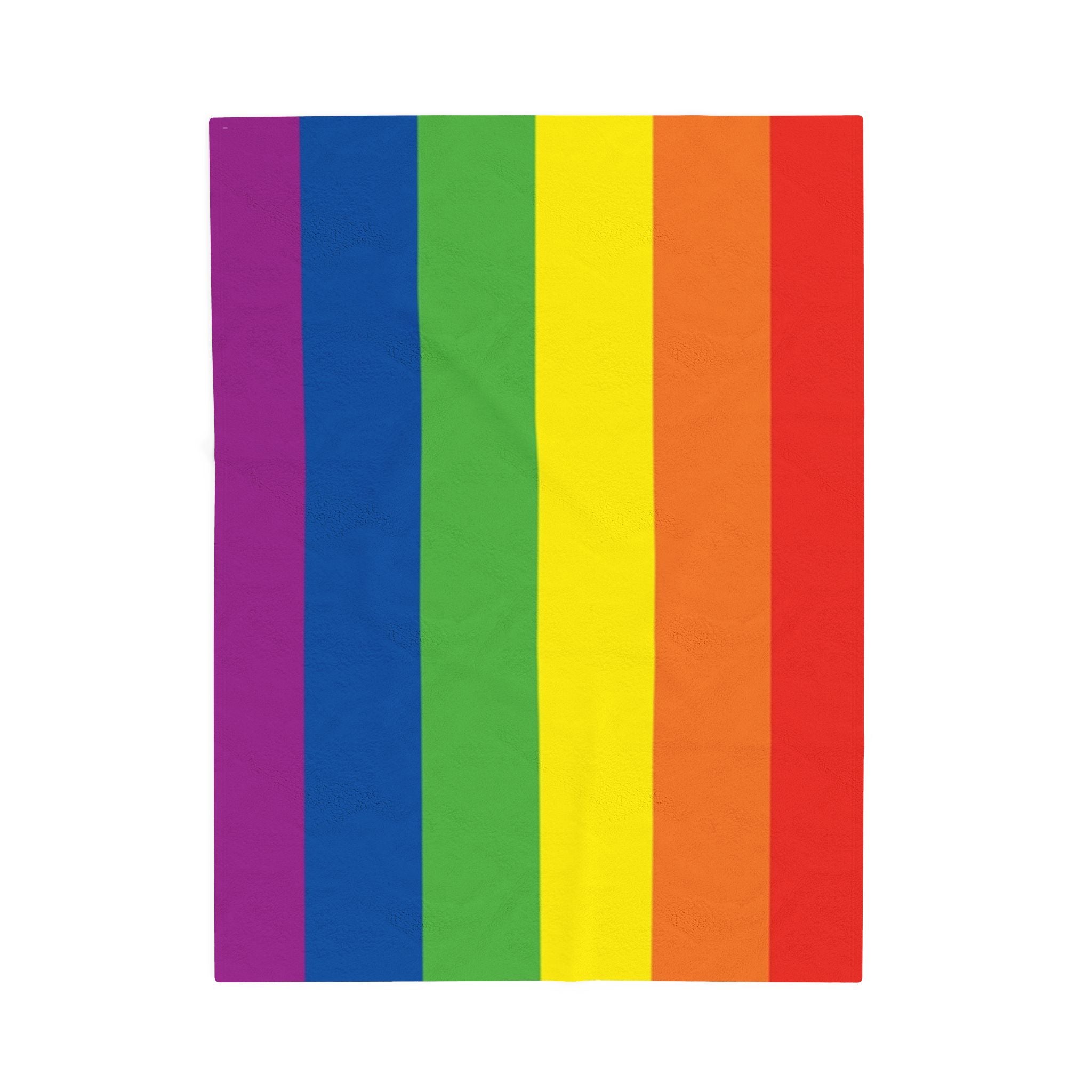 Rainbow Pride Flag Velveteen Plush Blanket