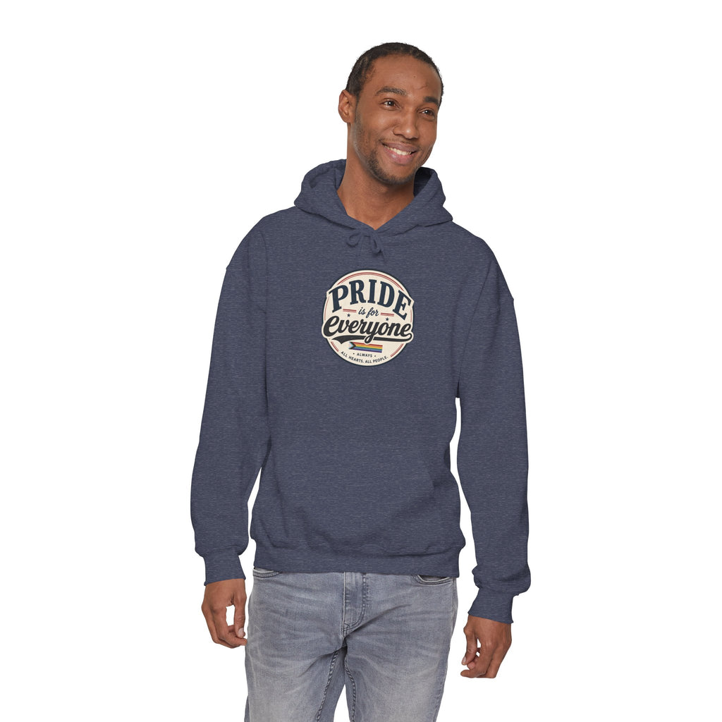 Pride Is For Everyone Pullover Hoodie — Vintage Graphic Inclusivity Sweatshirt