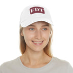 Stylish Dad Hat with FDT Leather Patch - Casual Sun Protection for Dads