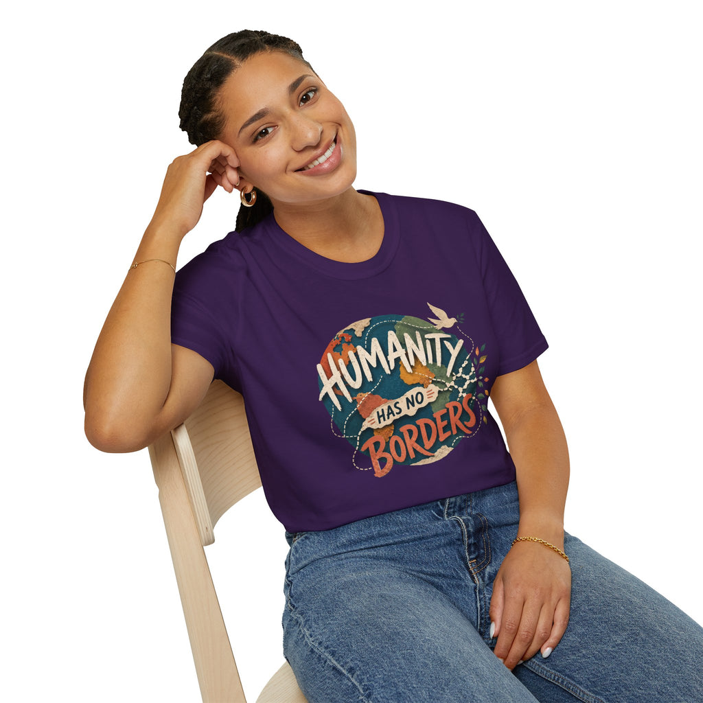 Humanity Has No Borders T-Shirt — Earth & Peace Graphic Tee