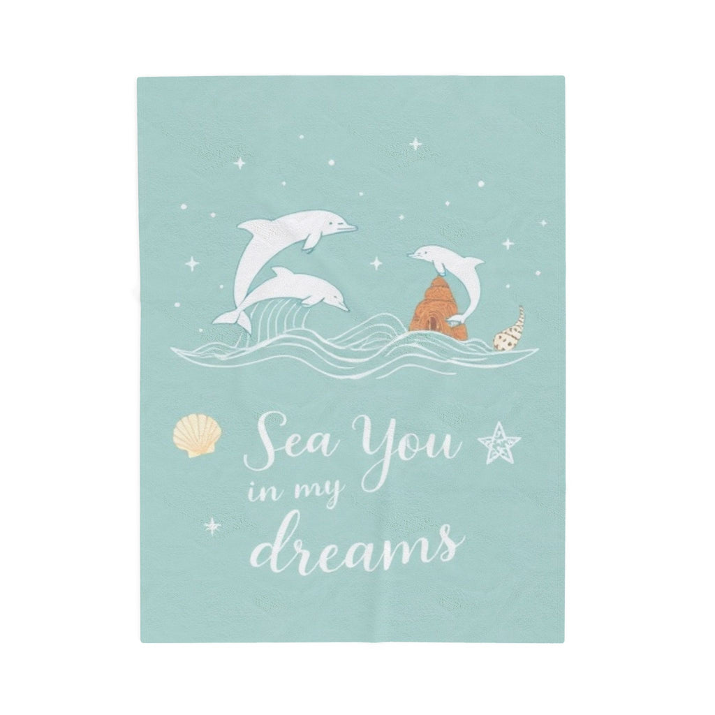 Sea You in my Dreams Velveteen Plush Blanket – For Comfort and Warmth