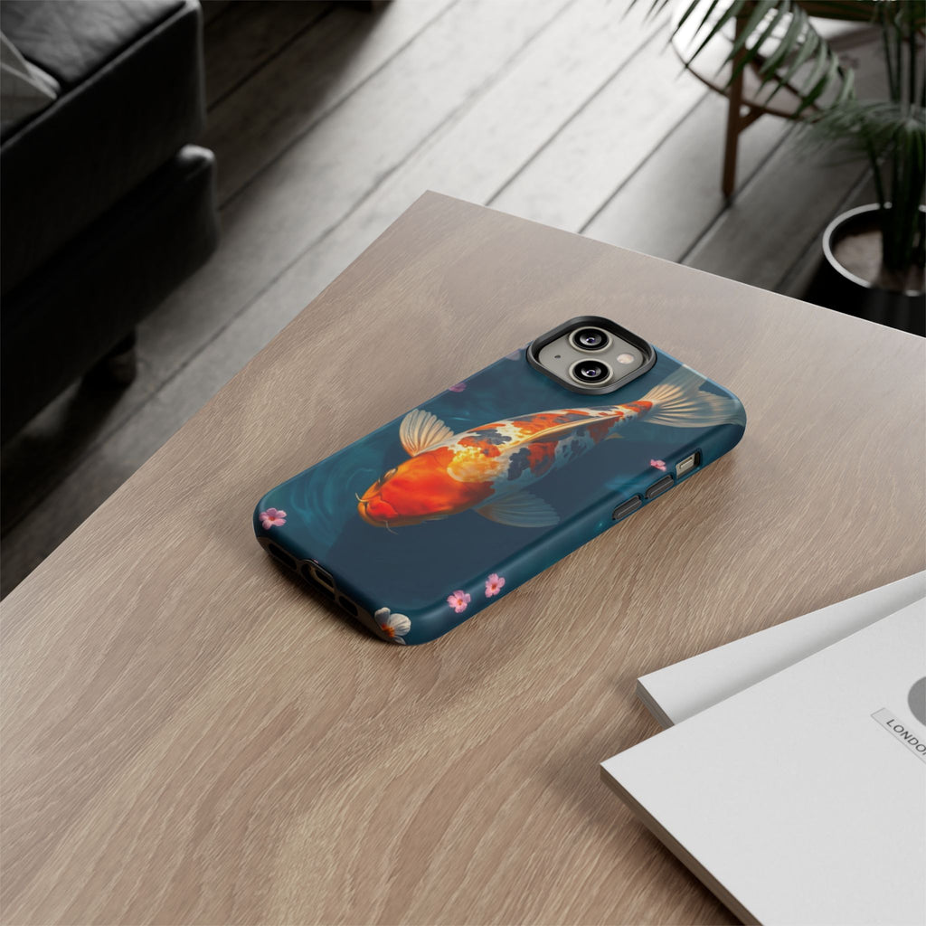 Peaceful Koi Cherry Blossom Tough Cases For Android & iPhone