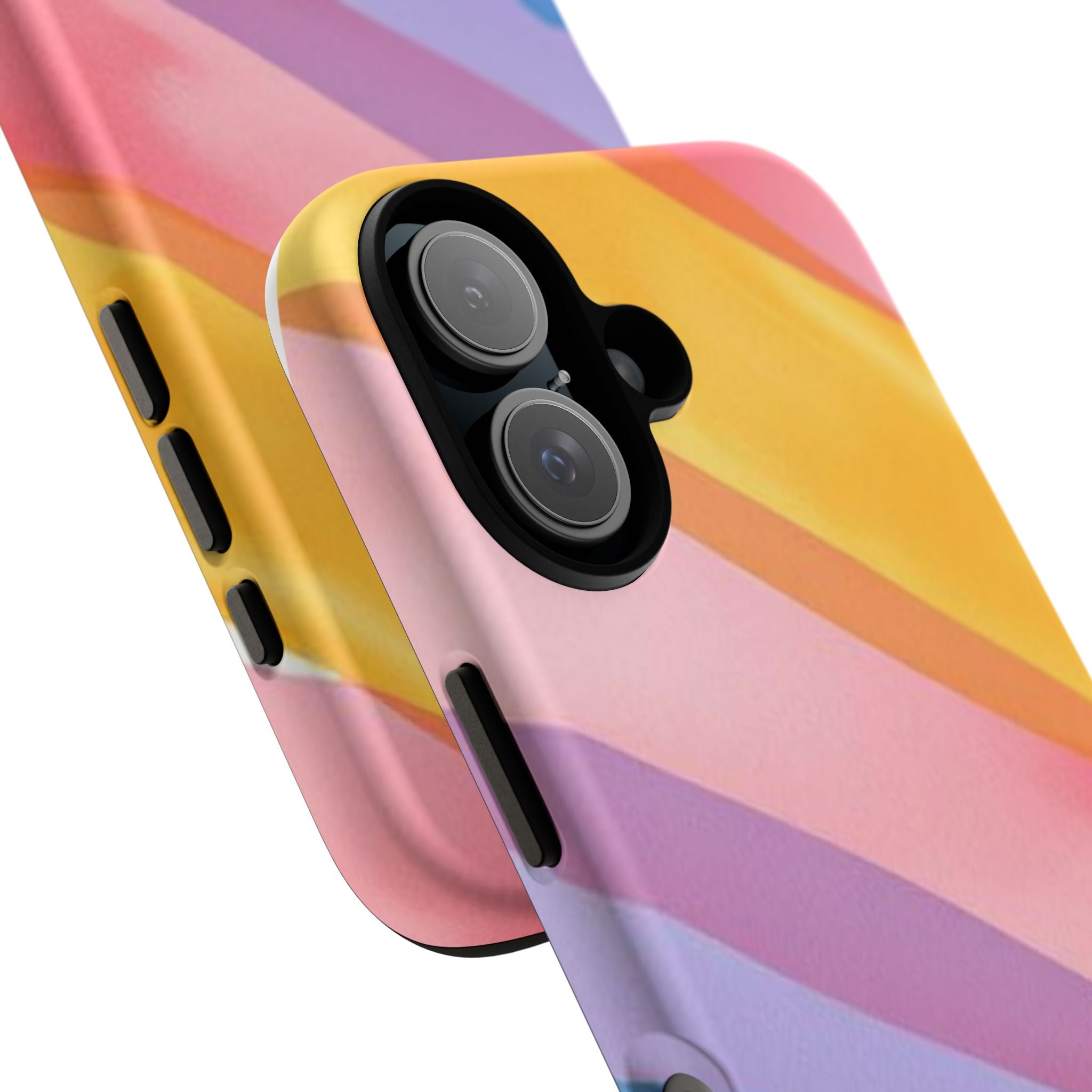 Colorful Diagonal Watercolor Tough Phone Case for iPhone