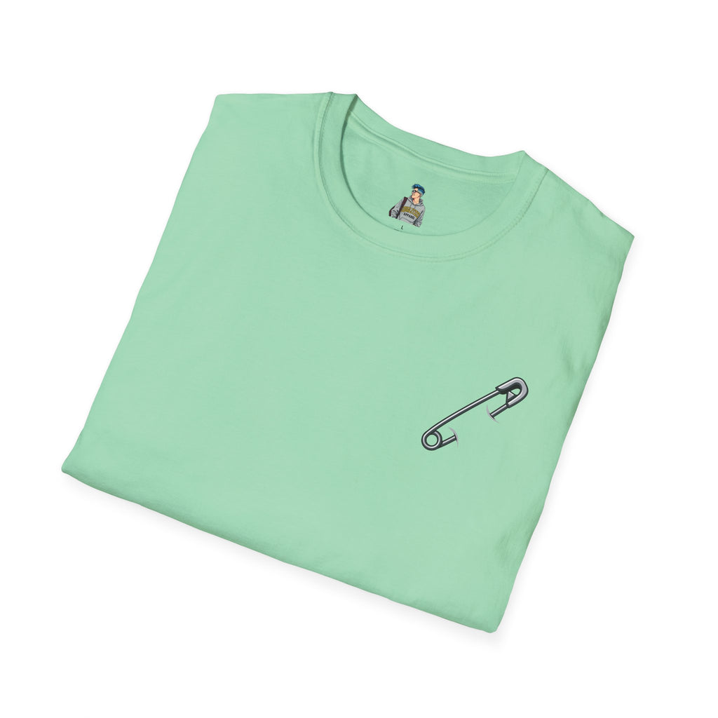 Live and Let Live Safety Pin Unisex Softstyle T-Shirt - Casual LGBTQ+ Pride Tee