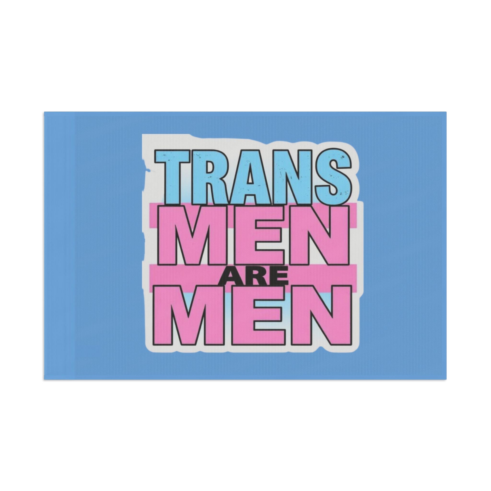 Trans Men Are Men Pride and Protest Flag