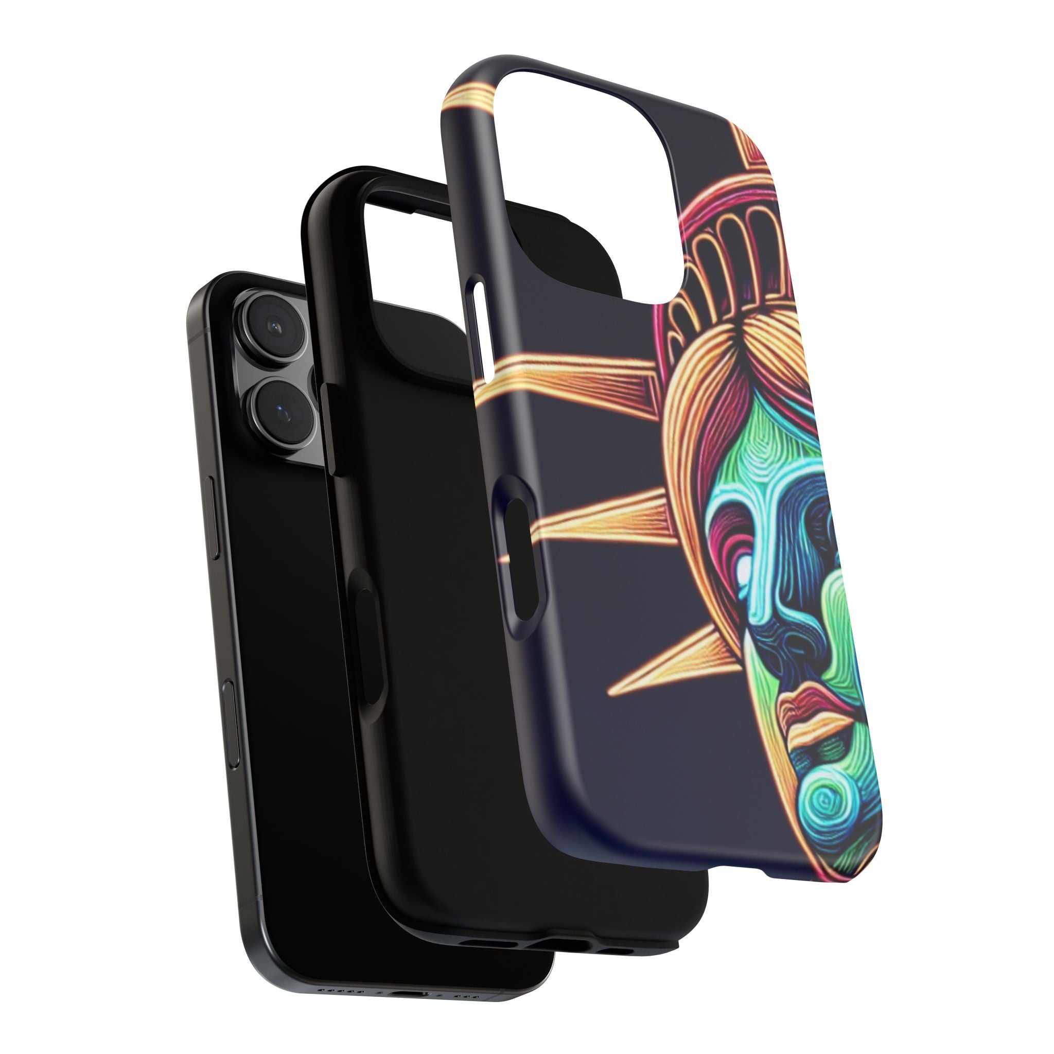 Statue of Liberty Neon Glowing Art Tough Case for Android & iPhone