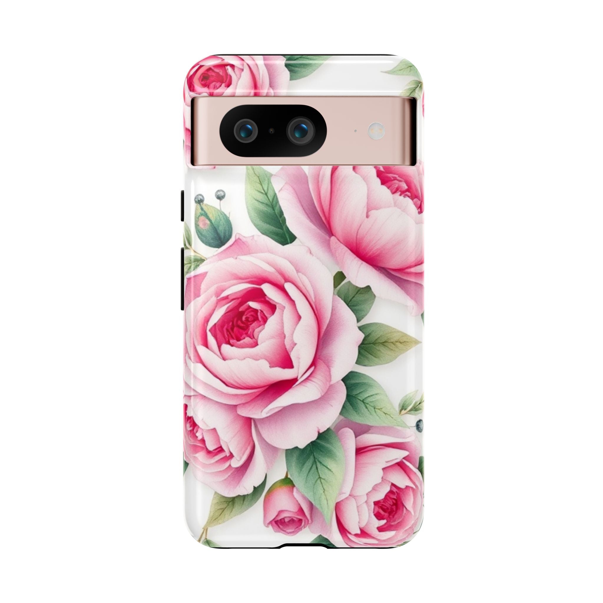 Android OR iPhone Compatible Cases - Pink Flower Design - Unique Tough Cases