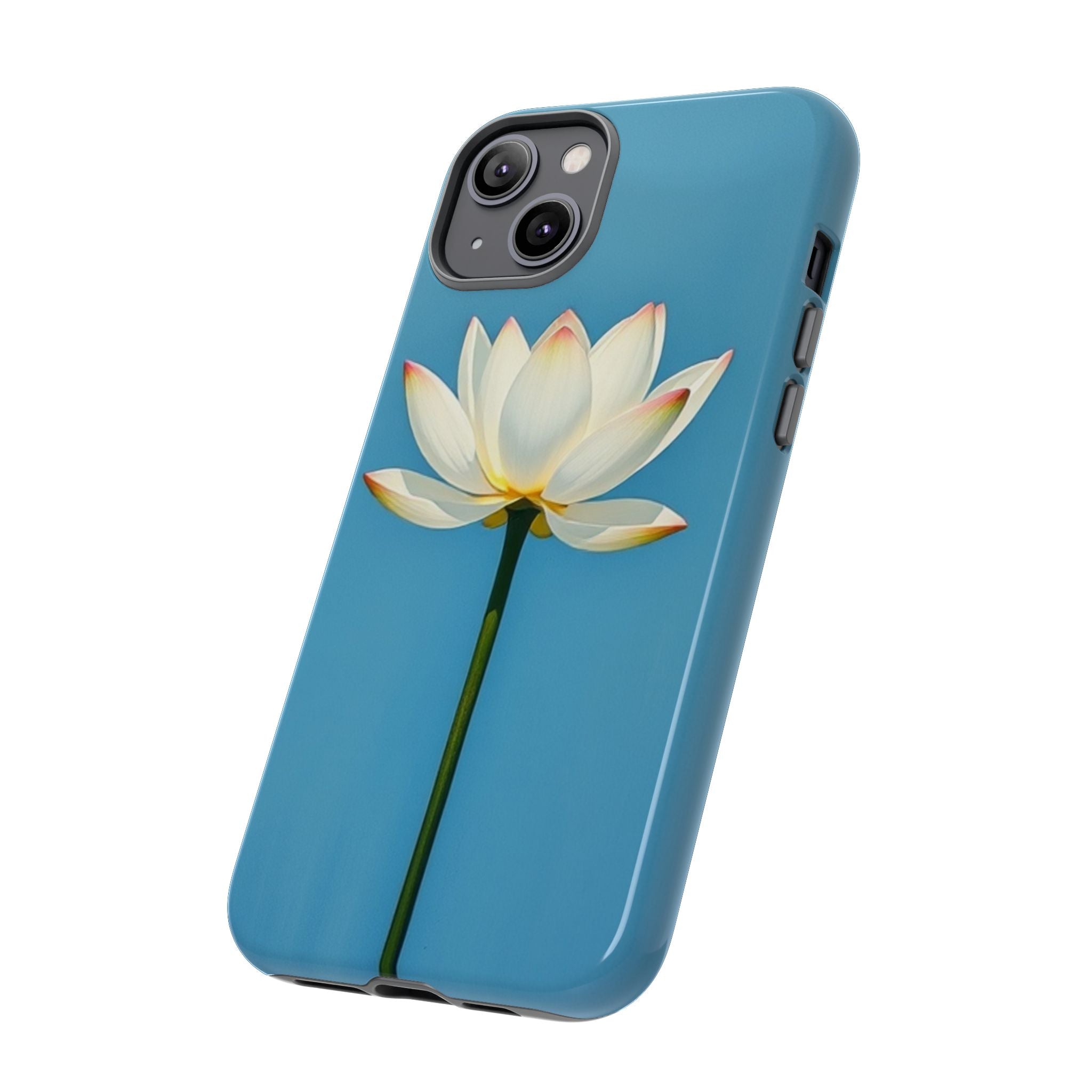 Open White Peace Lily Design Tough Case For Android & iPhone