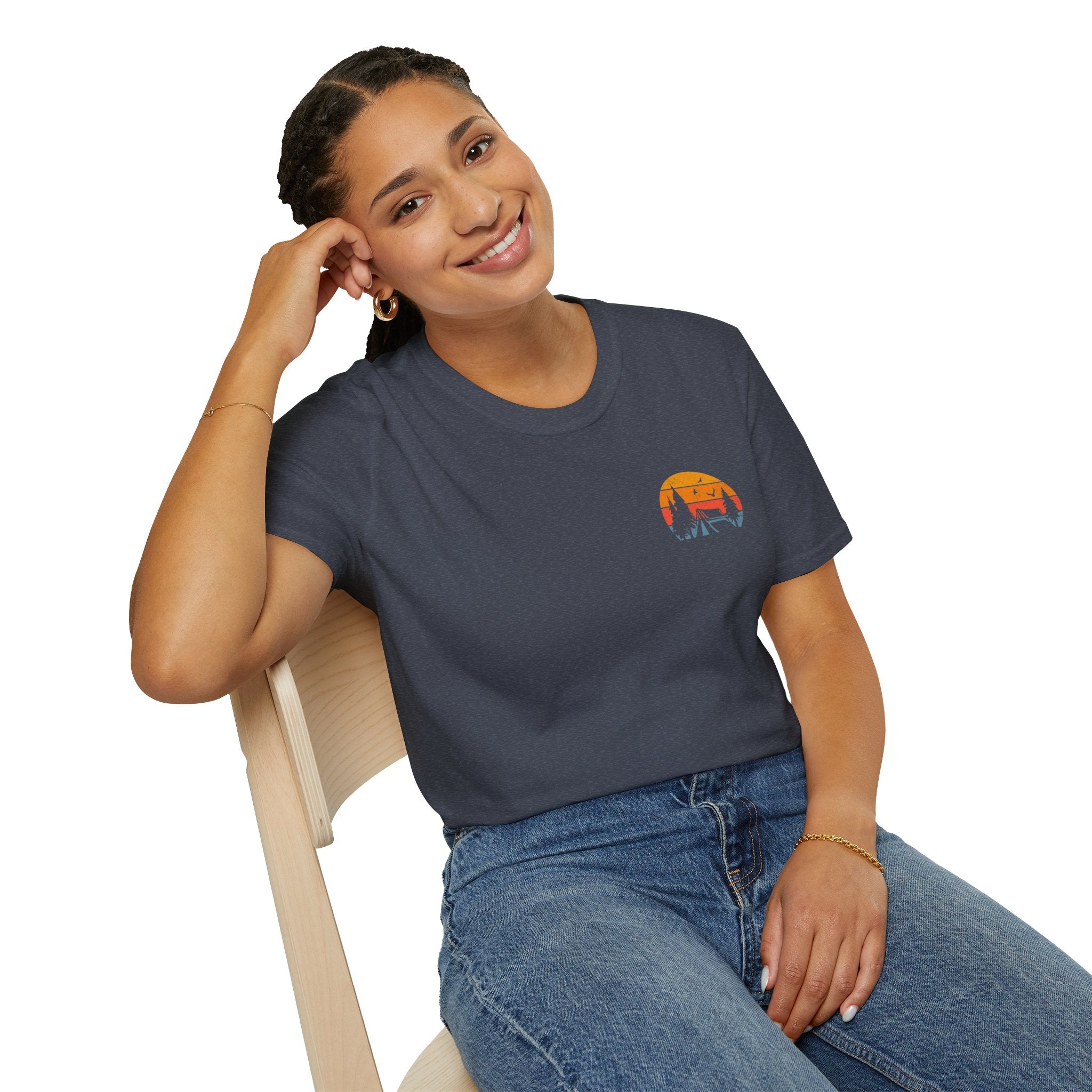 Unisex Softstyle T-Shirt - 'I'd Rather Be Camping' Adventure Tee