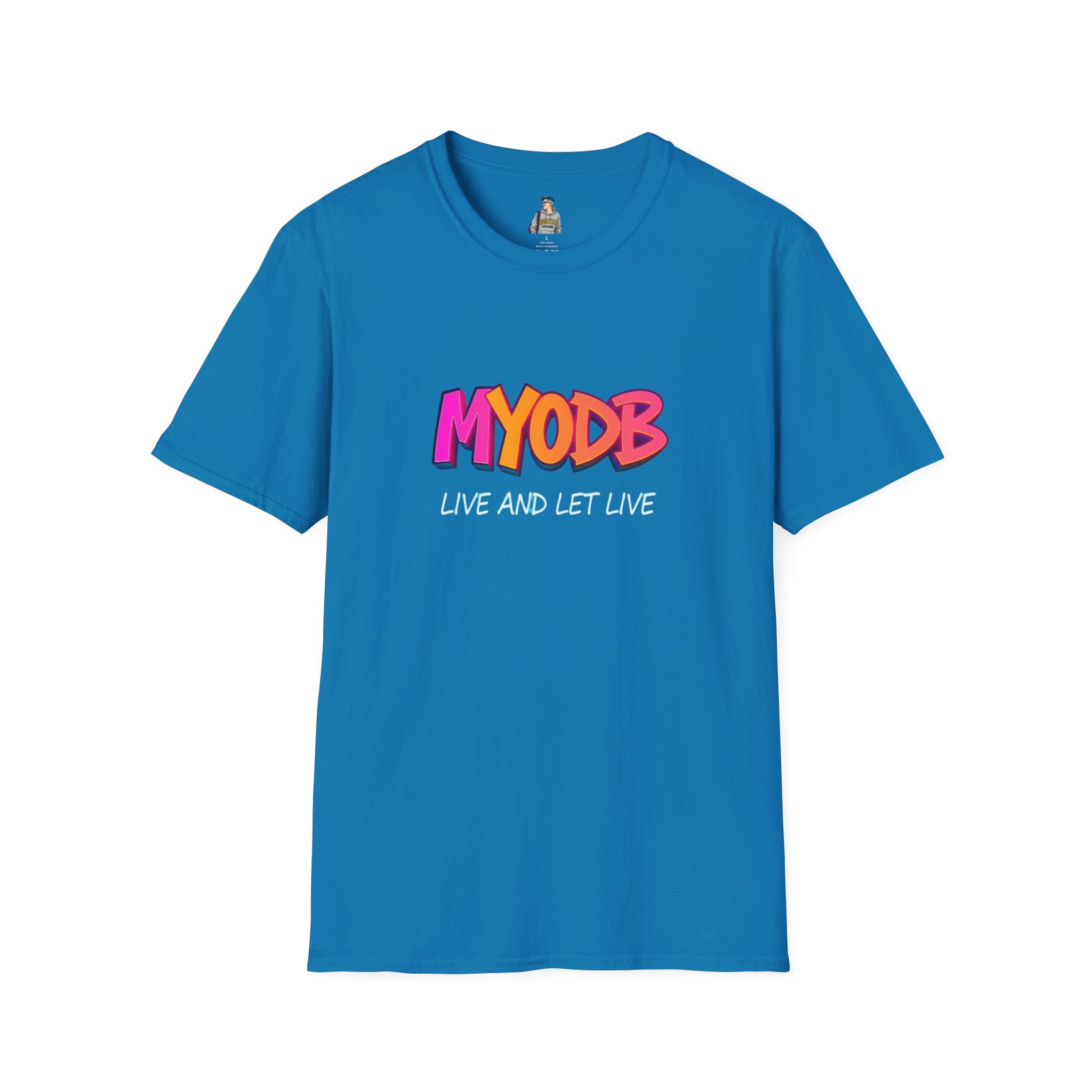 MYODB Live and Let Live T-Shirt | Unisex Softstyle Tee | Casual Streetwear