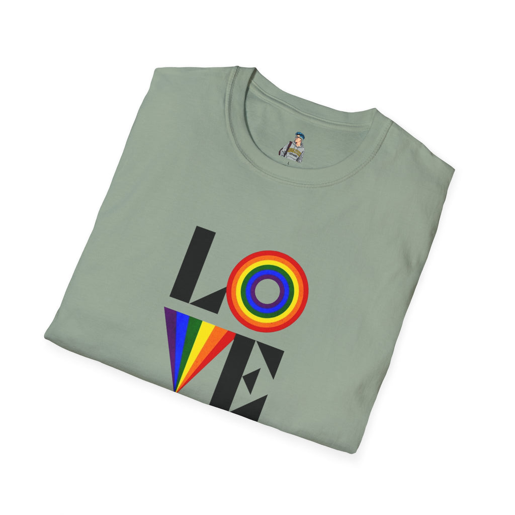 Vibrant LOVE Design for Pride Unisex Softstyle T-Shirt