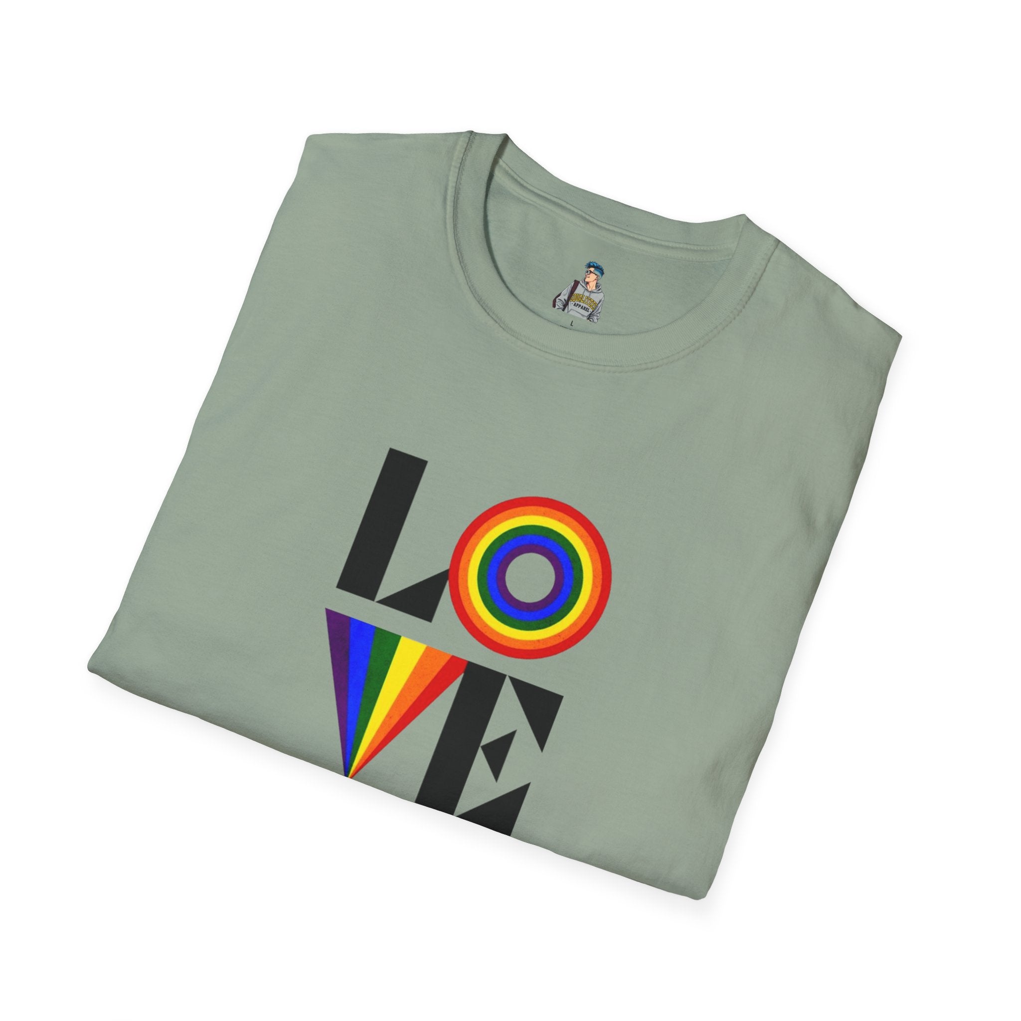 Vibrant LOVE Design for Pride Unisex Softstyle T-Shirt
