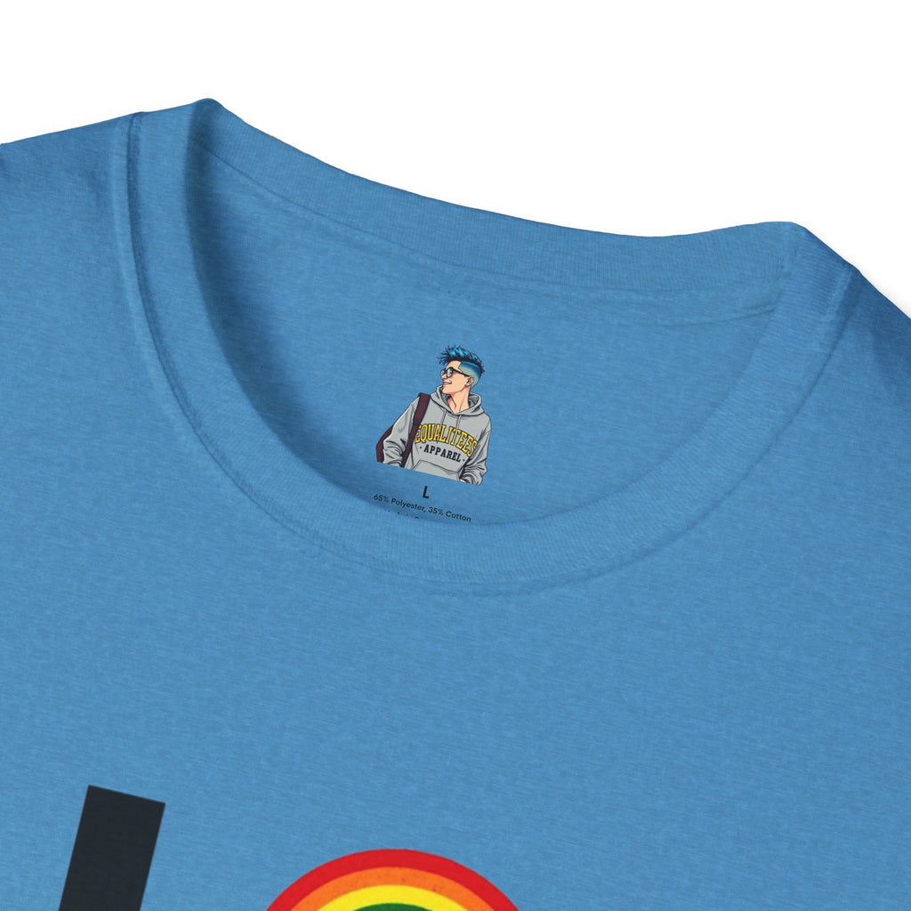 Vibrant LOVE Design for Pride Unisex Softstyle T-Shirt