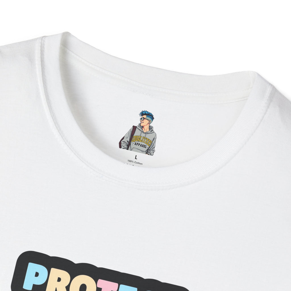 "Protect Trans Kids" Unisex Softstyle T-Shirt - Empowerment & Pride Apparel