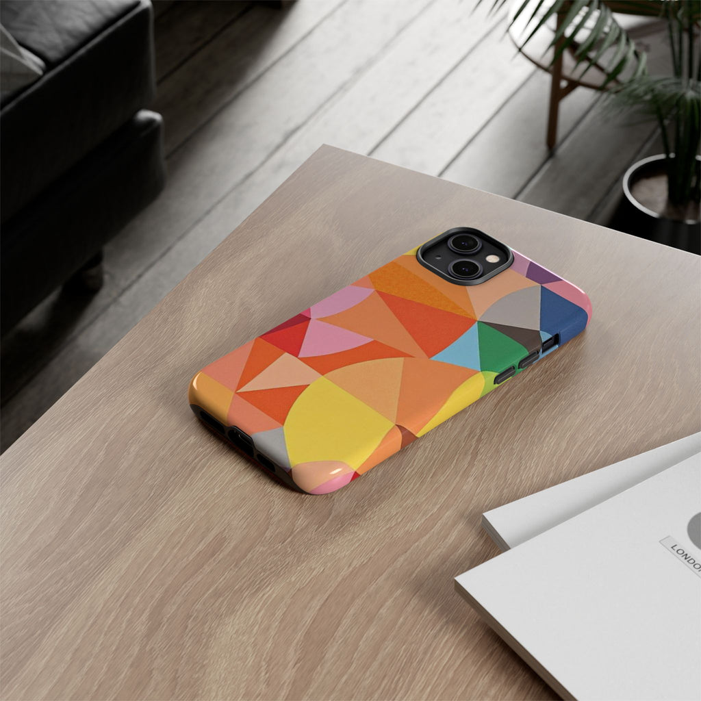 Colorful Geometric Tough Phone Case for iPhone
