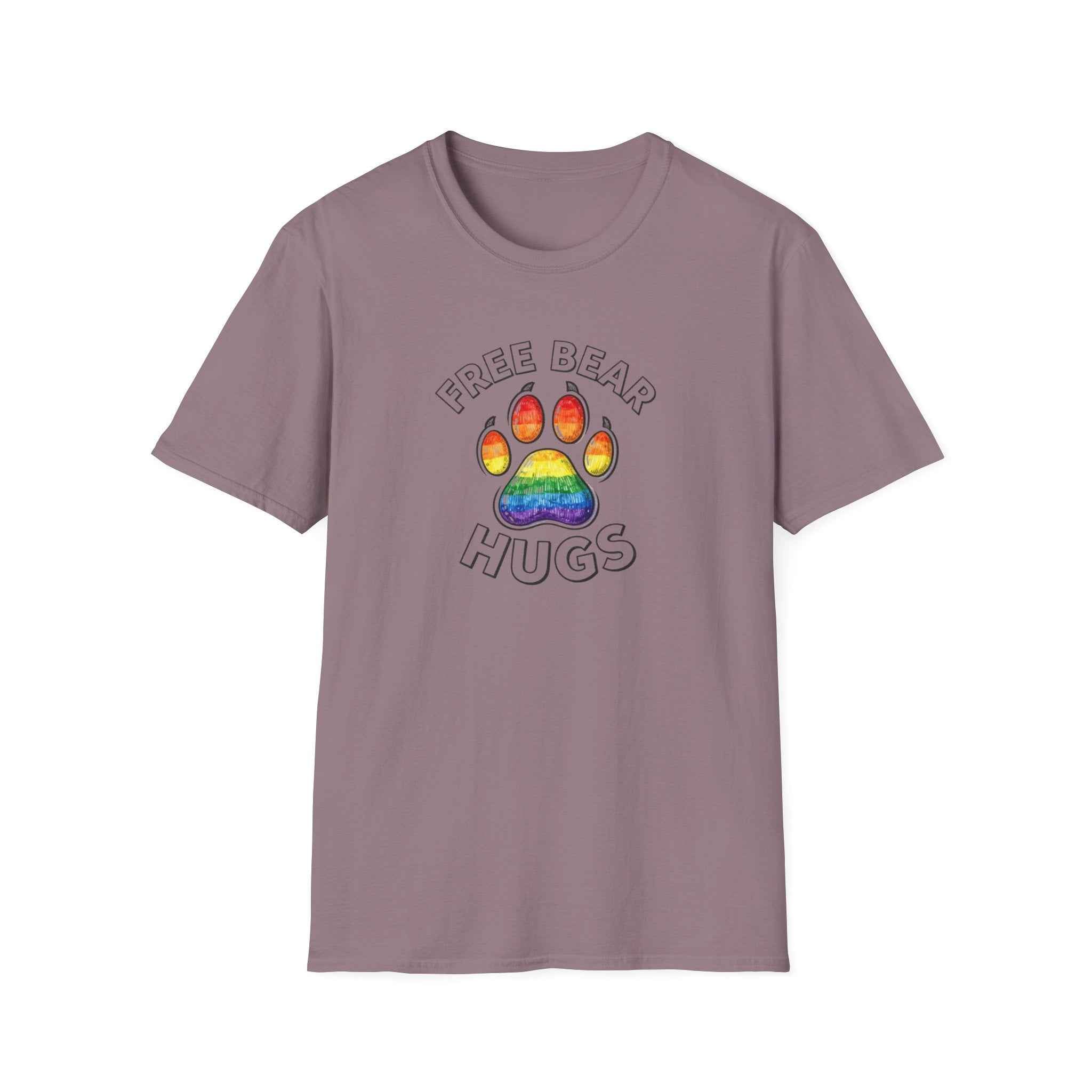 Free Bear Hugs Rainbow Paw T-Shirt