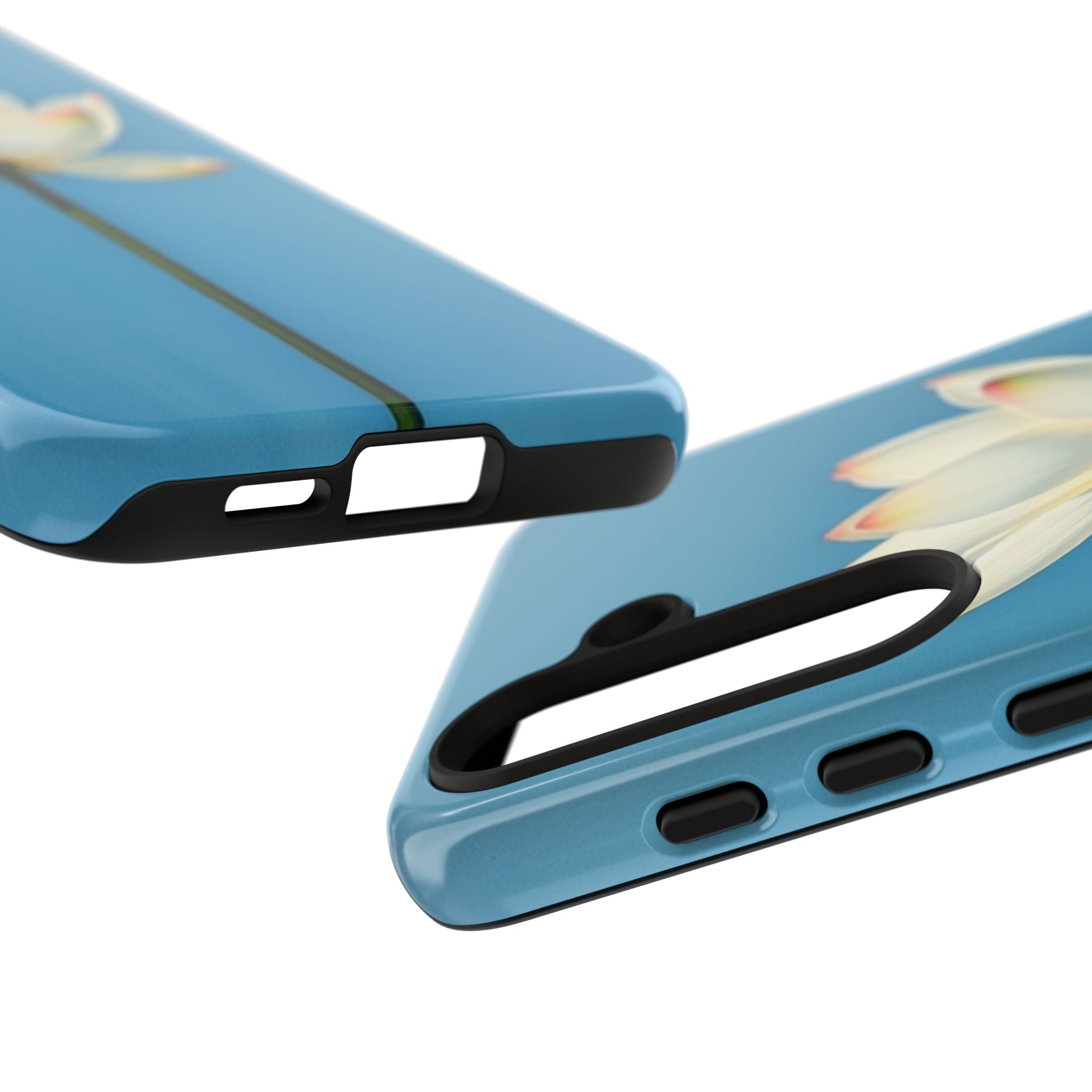 Open White Peace Lily Design Tough Case For Android & iPhone