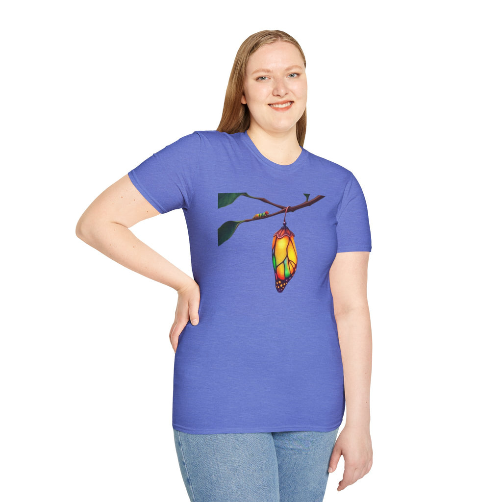 Rainbow Butterfly Cocoon Pride T-Shirt | Unisex Softstyle Tee