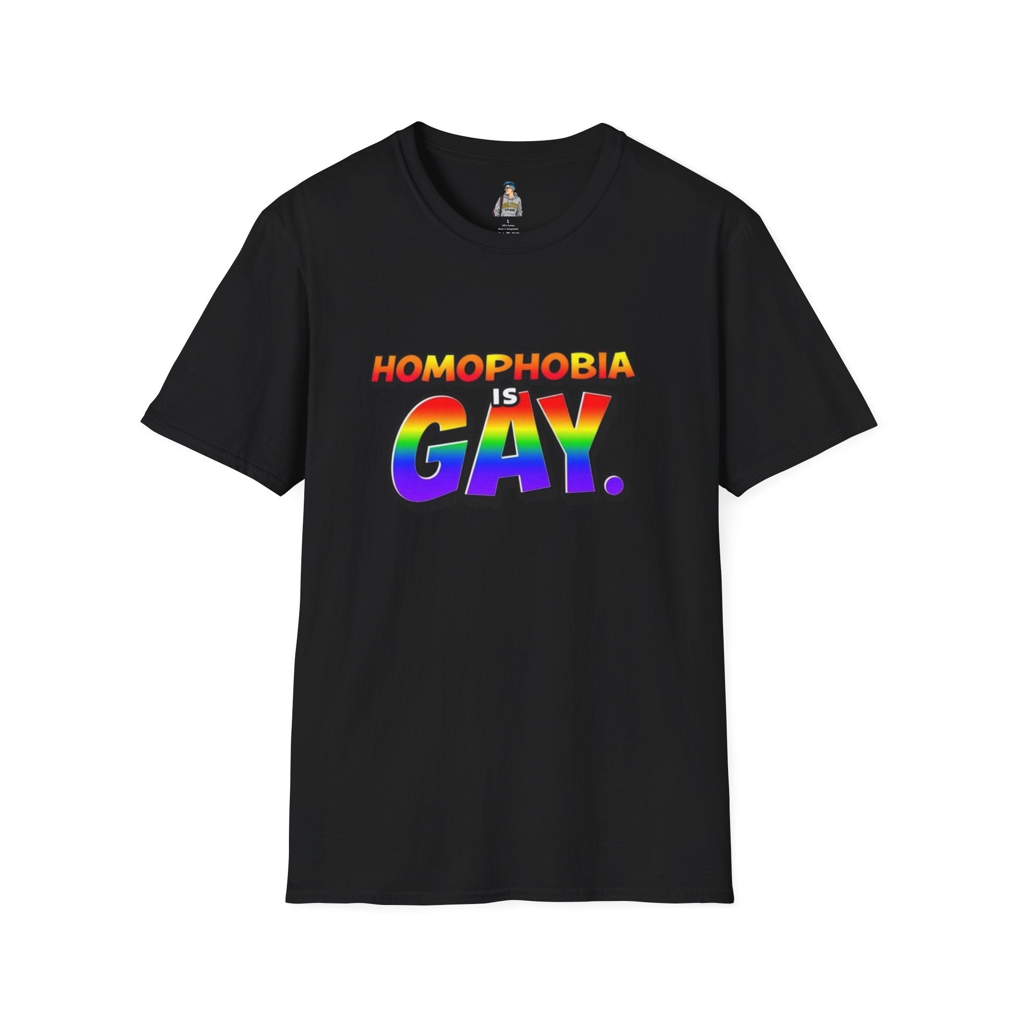 Pride T-Shirt, Homophobia Is Gay Unisex Softstyle Shirt