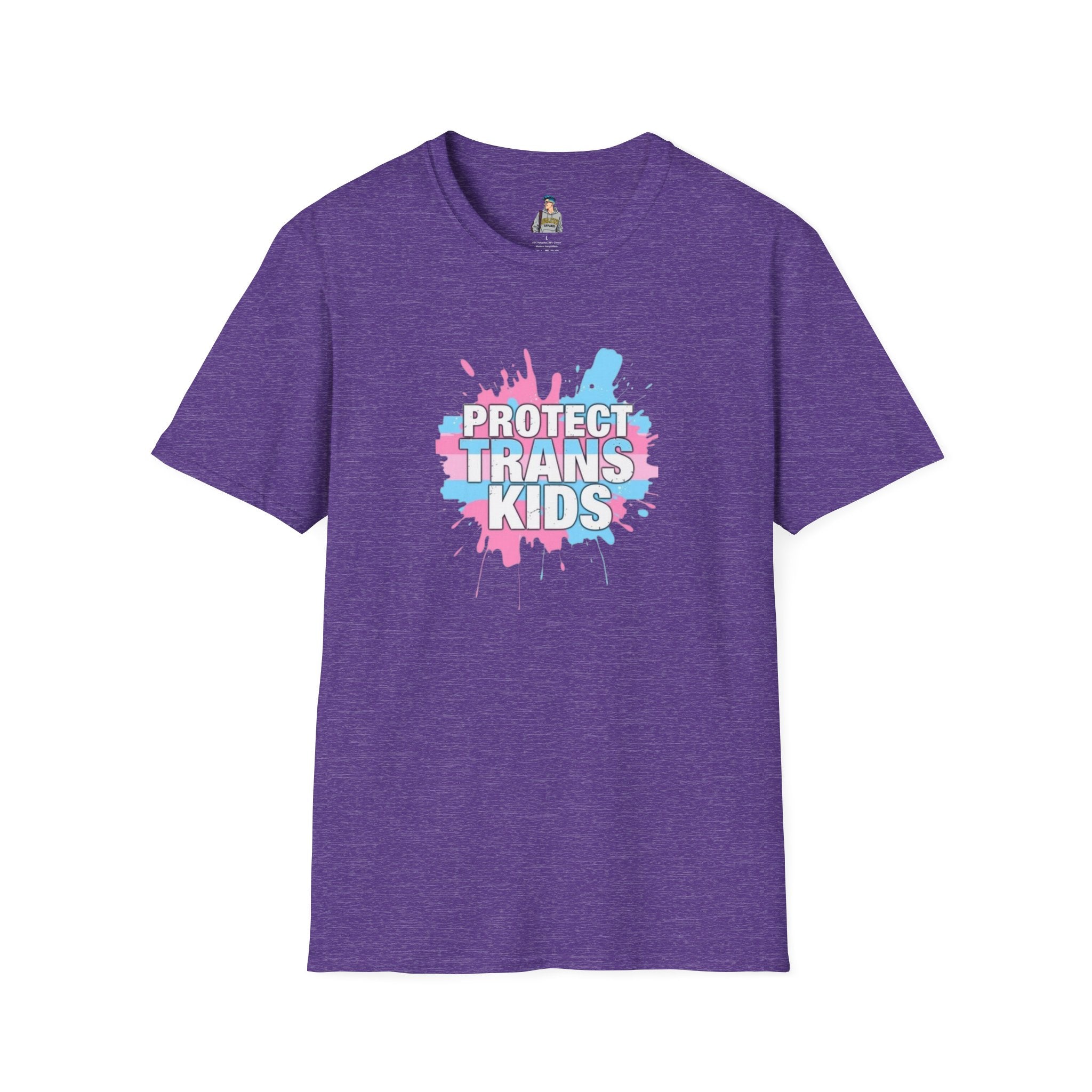 Protect Trans Kids Unisex Softstyle T-Shirt - Supportive LGBTQ+ Apparel