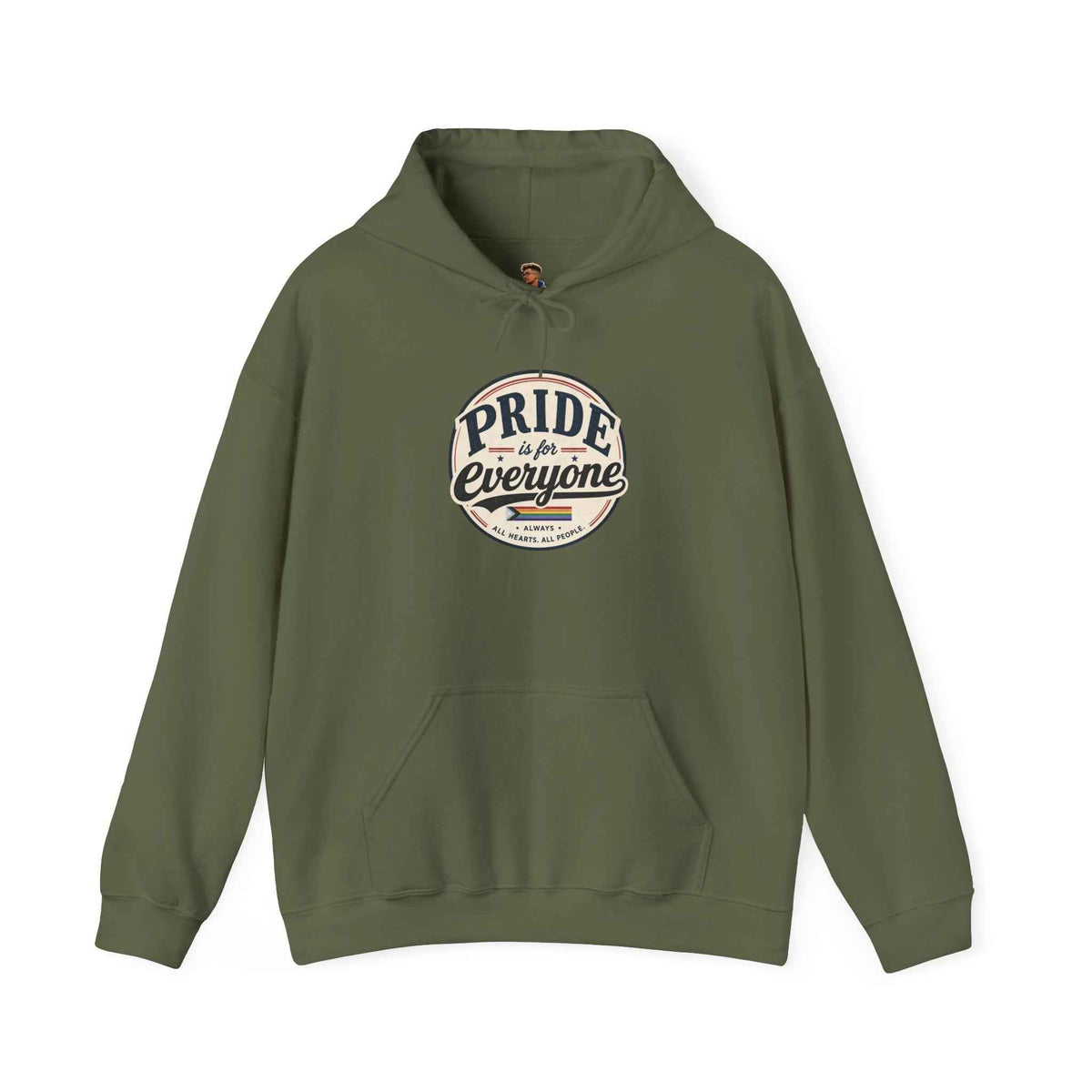 Pride Is For Everyone Pullover Hoodie — Vintage Graphic Inclusivity Sweatshirt