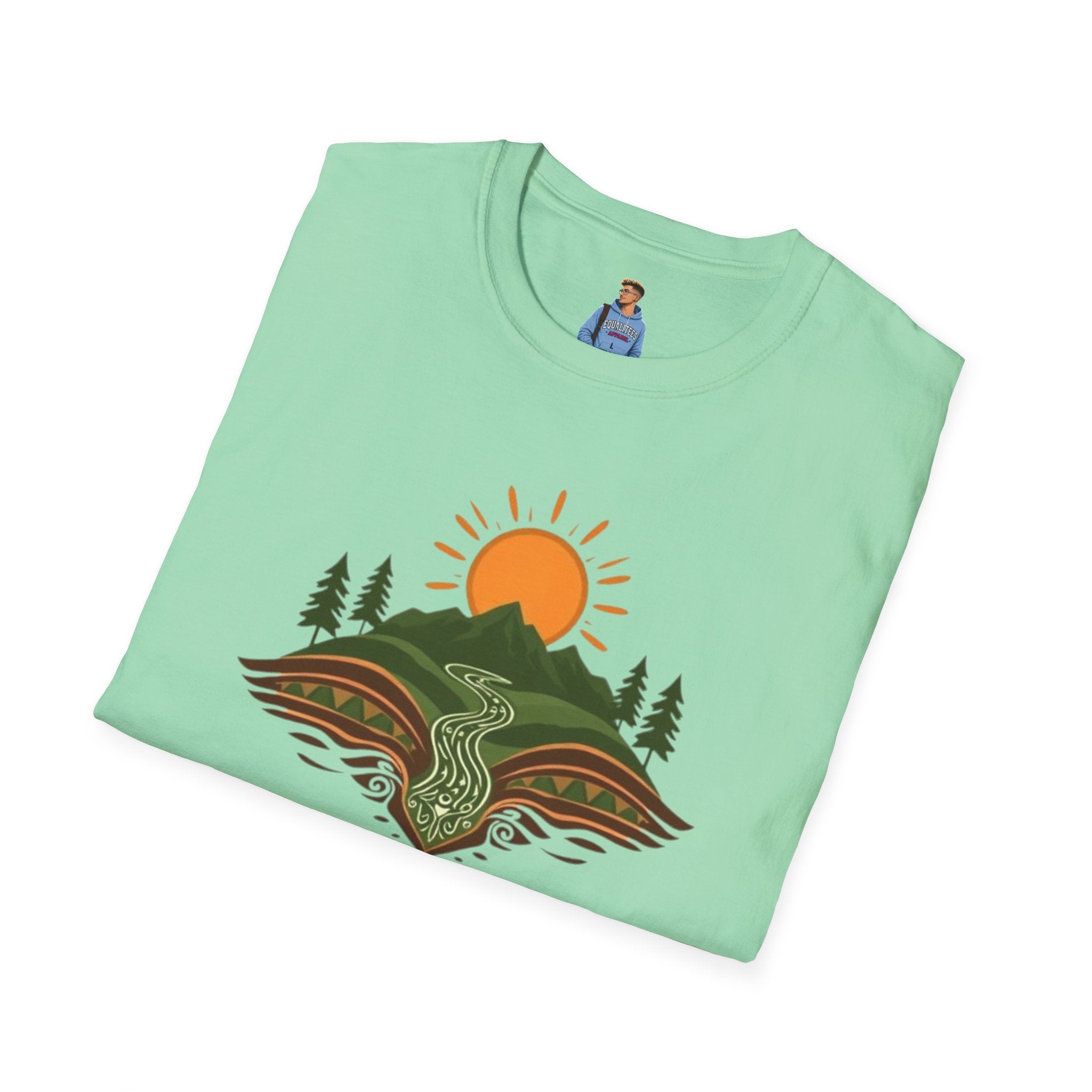 Mountain Scene Unisex Softstyle T-shirt
