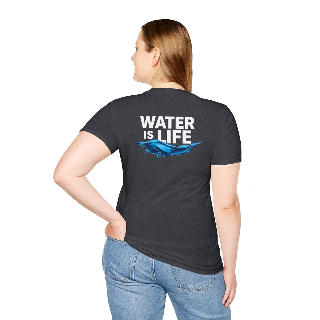 Water is Life Unisex T-Shirt | Eco-Friendly Tee for Environmentalists, Beach Lovers, Awareness Campaigns, Gifting