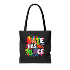Hate Has No Place Paint Splatter Tote Bag