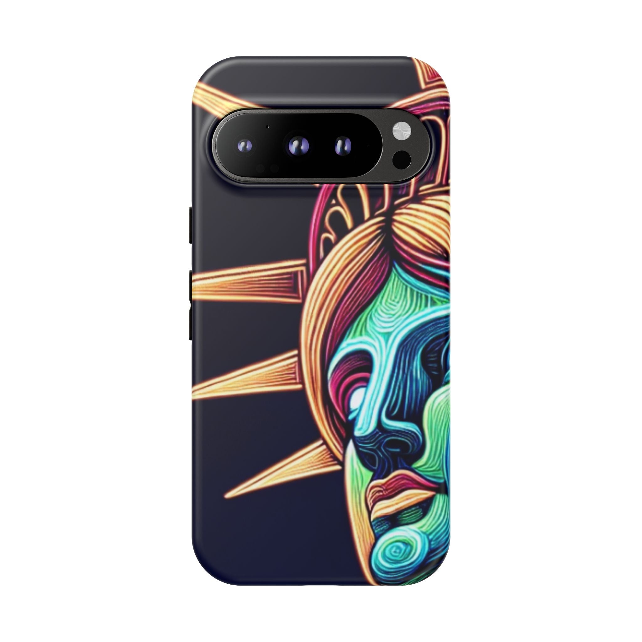 Statue of Liberty Neon Glowing Art Tough Case for Android & iPhone