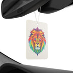 Rainbow Fractal Lion - Car Air Freshener - Eclectic and Aromatic
