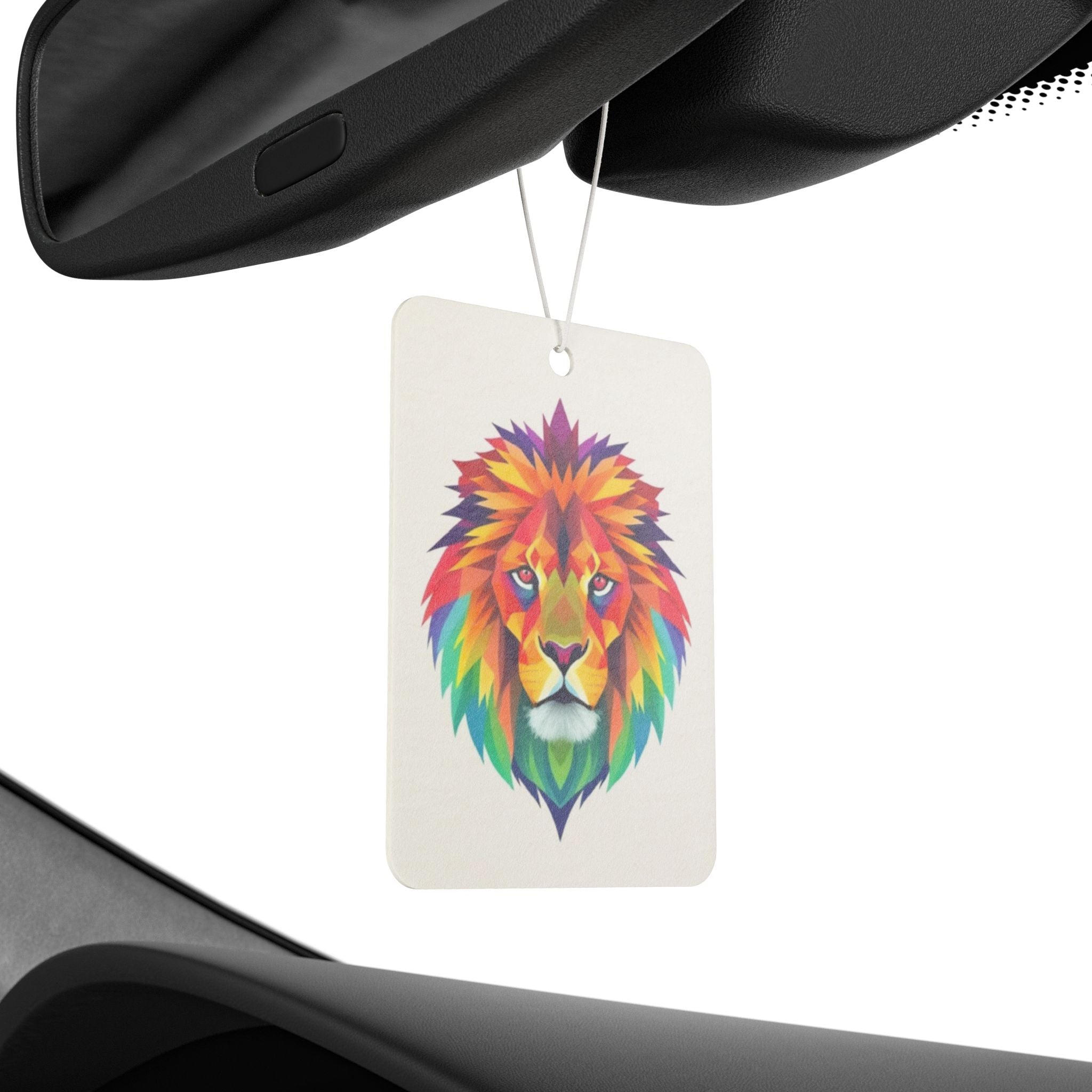 Rainbow Fractal Lion - Car Air Freshener - Eclectic and Aromatic