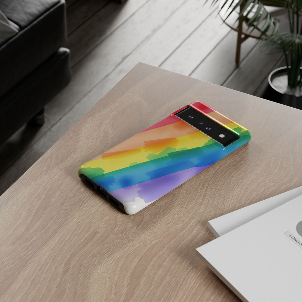 Rainbow Watercolor Art Tough Cases For Android & iPhone