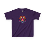 Colorful Fractal Tiger Kids Heavy Cotton Tee