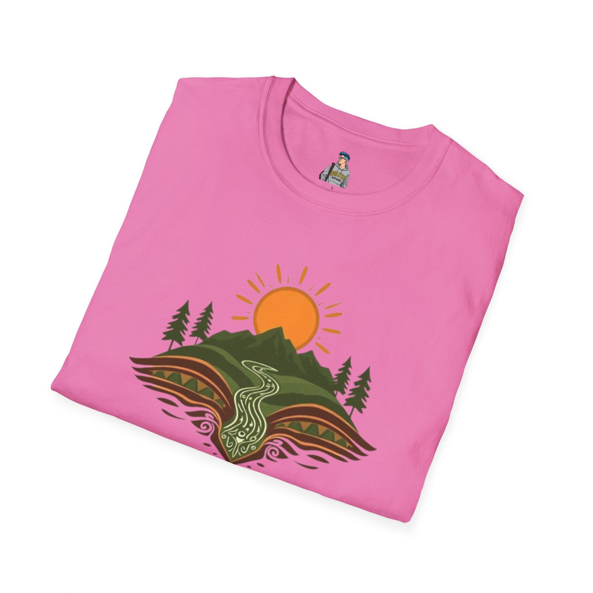 Mountain Scene Unisex Softstyle T-shirt