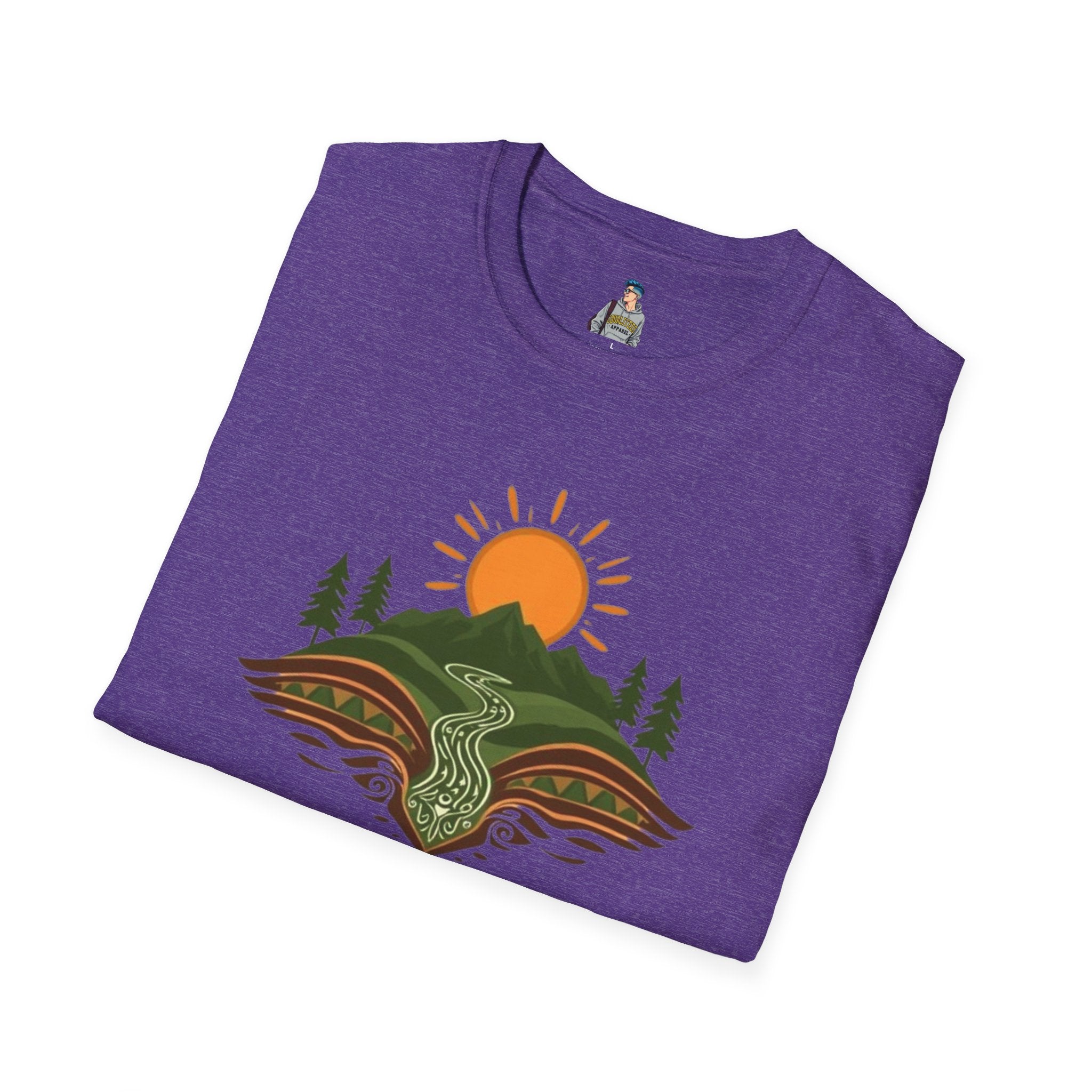 Mountain Scene Unisex Softstyle T-shirt