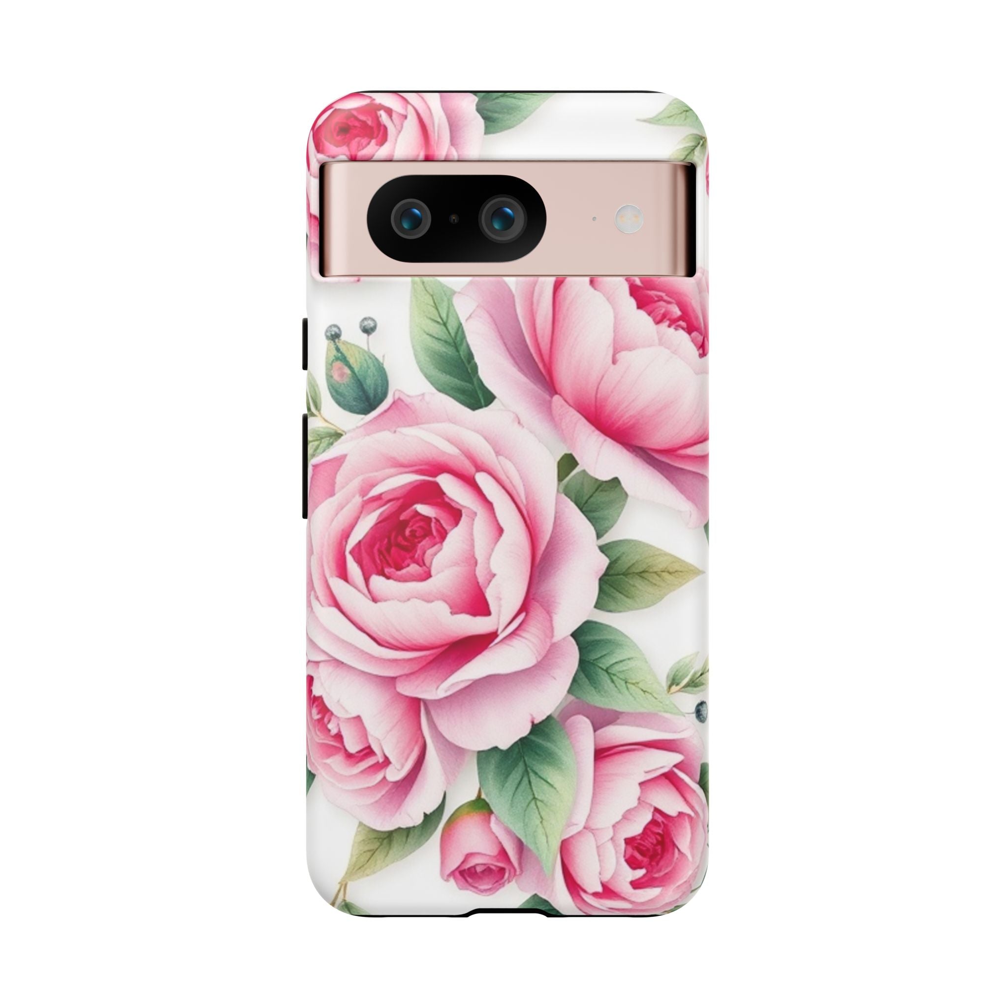 Android OR iPhone Compatible Cases - Pink Flower Design - Unique Tough Cases