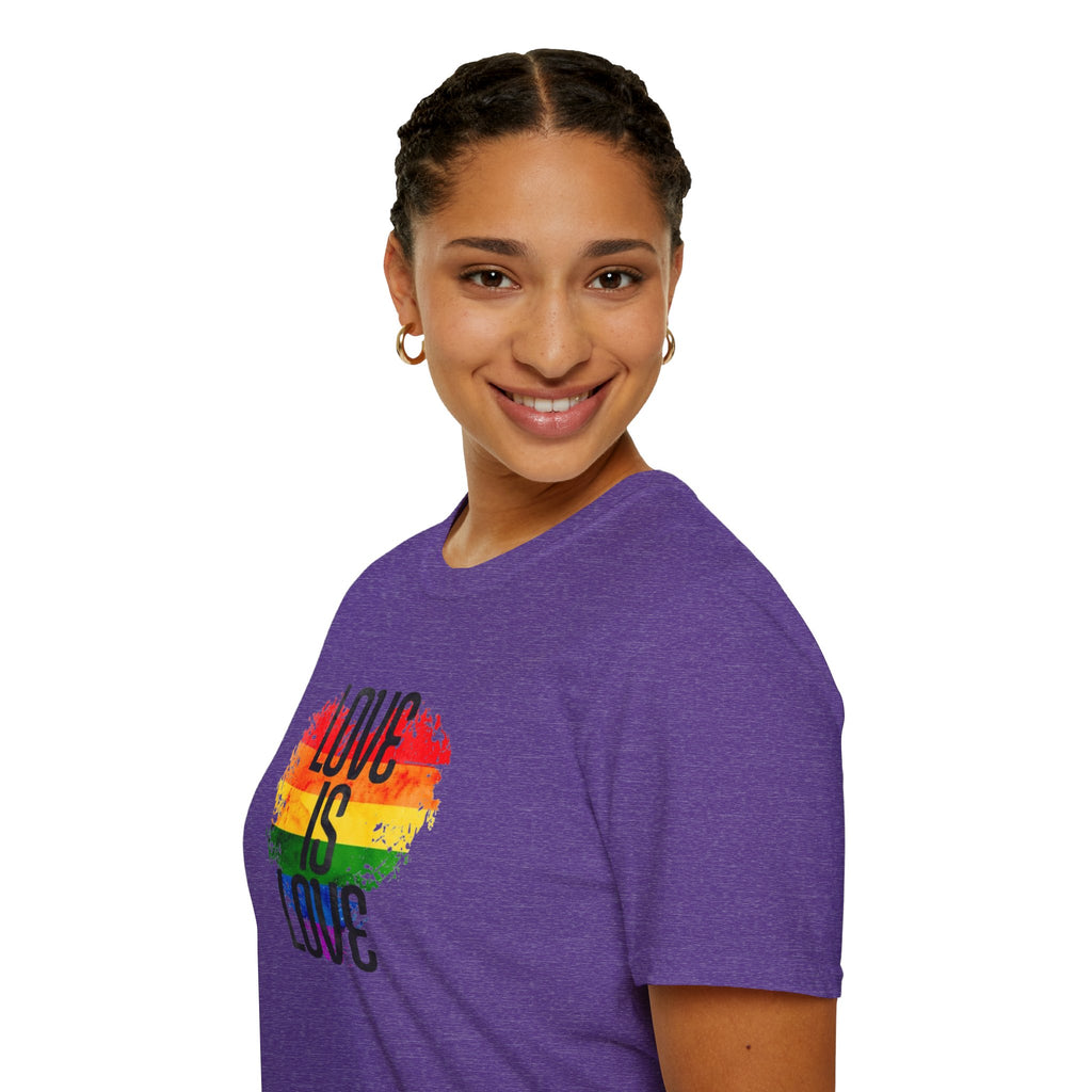 Pride Love Is Love Unisex Softstyle T-Shirt - EqualiTees.Me