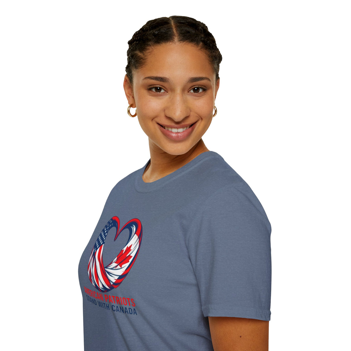 American Patriots Stand with Canada Unisex Softstyle T-Shirt