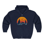 Camping Scene Hoodie, Outdoor Adventure Sweatshirt, Nature Lover Gift, Full Zip Hooded Jacket, Men Women Unisex Clothing