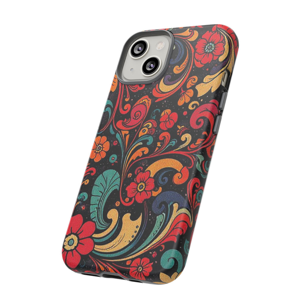 Floral Paisley Tough Case for iPhone — Vibrant Protective Phone Cover