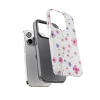Floral Pink Wildflower Tough Phone Case for iPhone