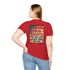 Learn Your Rights T-Shirt — Patriotic American Flag Graphic Tee