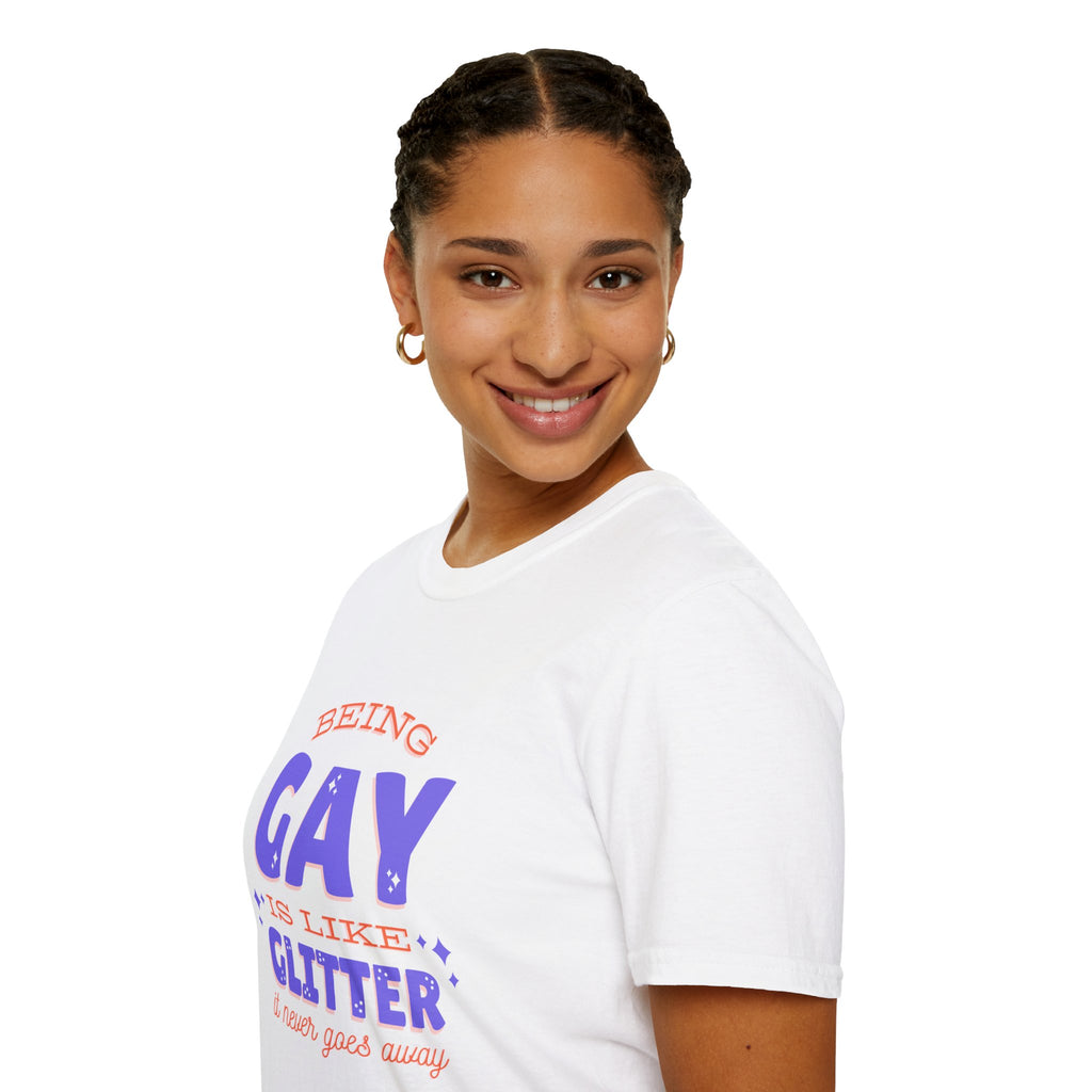Being Gay Is Like Glitter Pride Tree Las Vegas T-Shirt